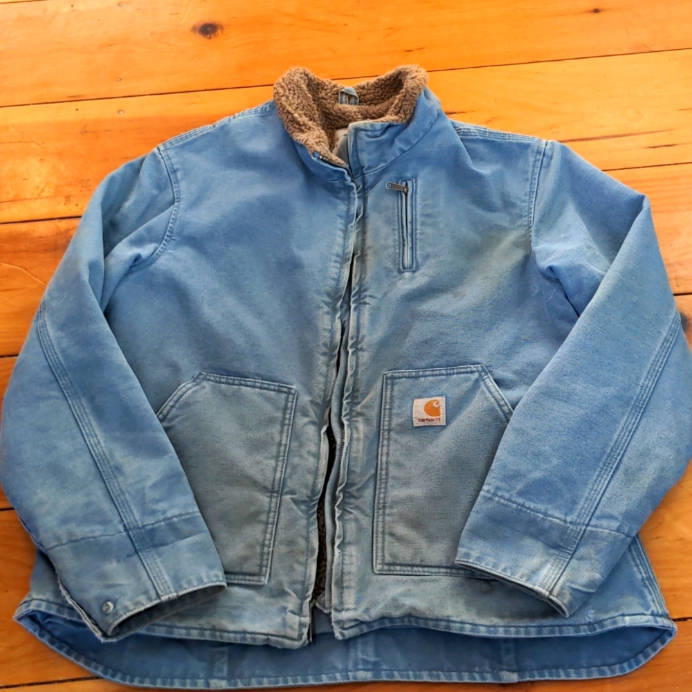 Vintage Carhartt Women's Large Jacket French Blue